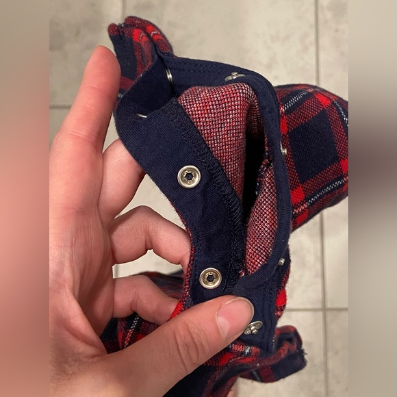 Janie & Jack Boys 3-6M Plaid Onsie - Picture 4 of 5